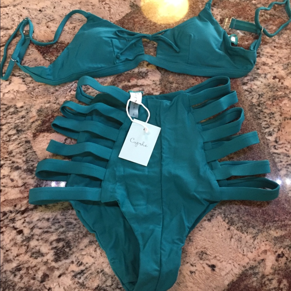 High Waisted Strappy Swimsuit!